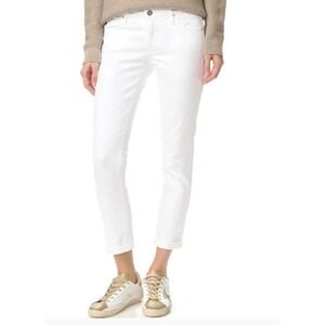 AG Adriano Goldschmied Jeans Women Sz 25 White The Stilt Roll Up